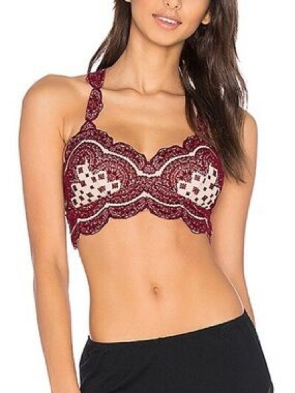 Free People Galloon Daisy Lace Bra Bralette Intimately Wire Free Racerback